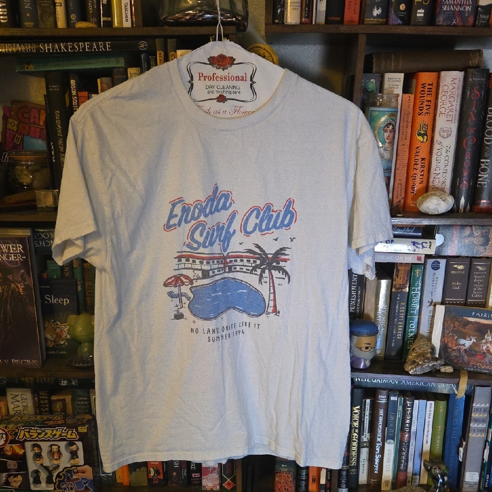 Vintage 1994 Gildan White Enola Surf Club Graphic Tee